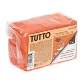 Губка для посуды 8*6*2,5 см 5 шт оранжевые Tutto/48