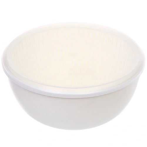 Дуршлаг пластиковый Фаттория 2411см двойной с чашей и крышкой_3