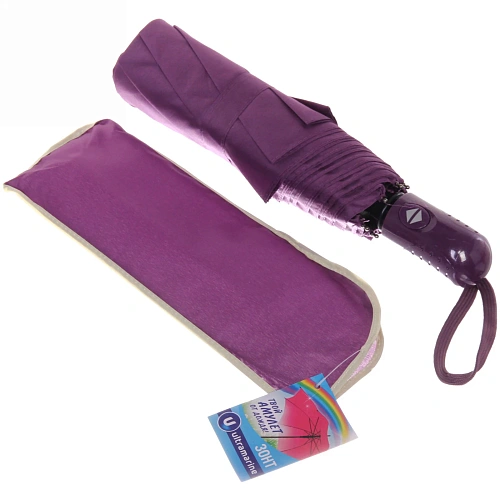 Зонт женский автомат Ультрамарин - Афина, цвет фиолетовый, d-96, длина в слож виде 28 см_7