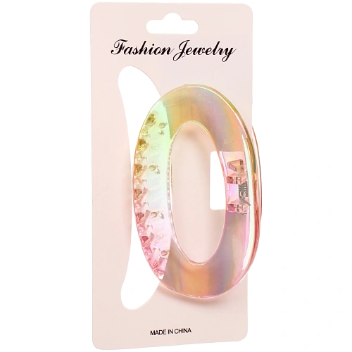 Заколка-краб для волос Мон Пион, овал, микс 6 цветов, 9,5см (Блистер)_8