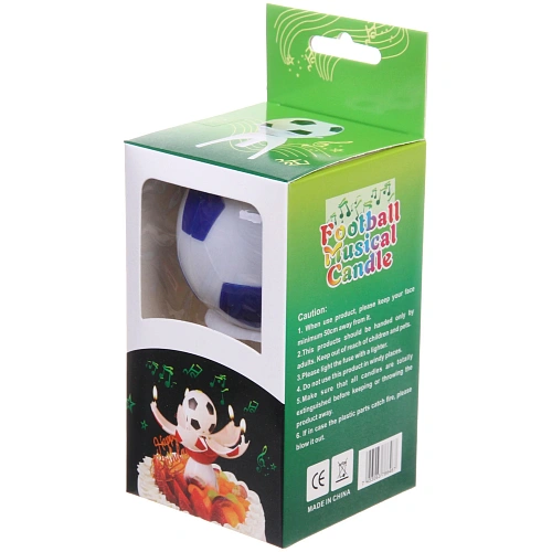 Свеча для торта раскрывающийся цветок Мяч (5 свечей), Синий_6