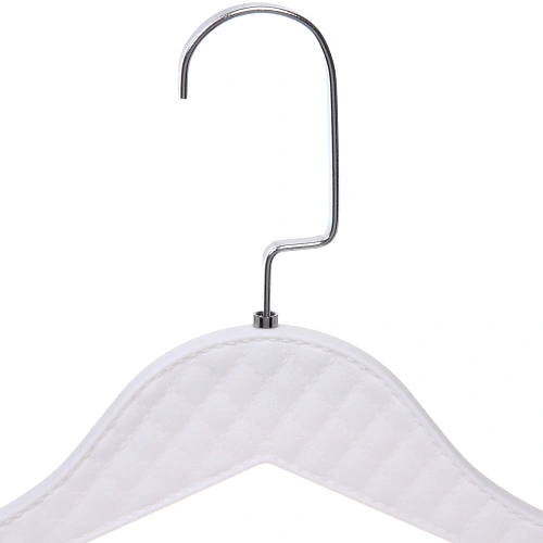 Плечики для одежды 2шт ФРАТТО, цвет белый, 4424см (Лейбл Селфи) имитация под кожу_7