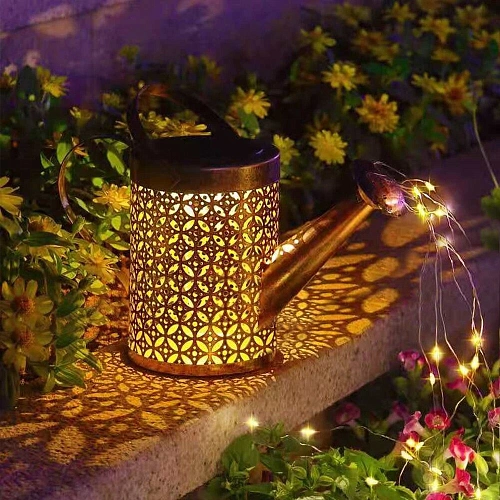 Светильник дачный Чайник Орнамент 271117 см, 36 ламп LED (6 нитей, длина 60 см, подставка 80 см) на солнечной батарее_5