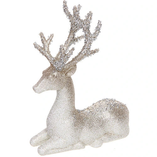 Фигурка новогодняя Северный олень 195825 см, Белыйшампань_4