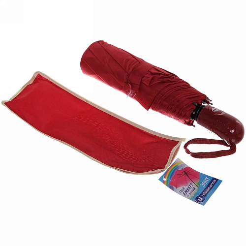 Зонт женский автомат Ультрамарин - Афина, цвет красный, d-96, длина в слож виде 28 см_10