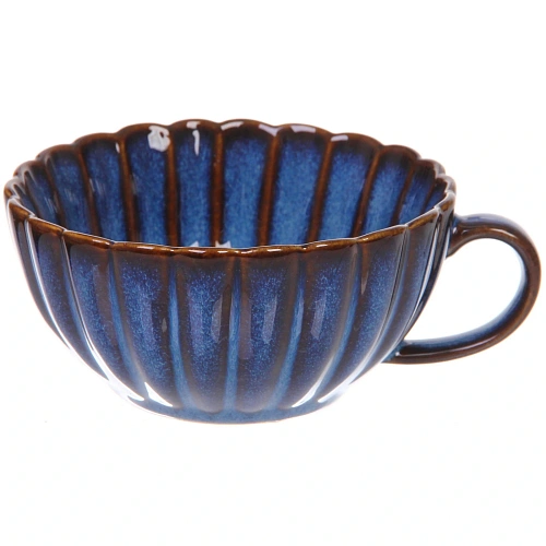 Чайная пара Верона (кружка 230мл, блюдце) ромашка синяя_4