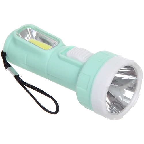 Фонарь ручной 1 режим 1LED+COB 1AA микс 3 цвета YB229_2