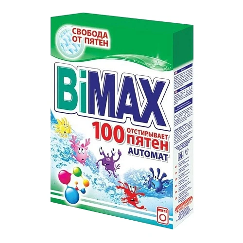 Порошок стиральный BIMAX Компакт 100 пятен автомат 400 гр т/у