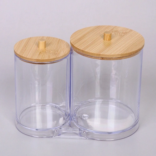 Диспенсер для ватных дисков и палочек БРАМИНГЕМ, прозрачный, 155913см_5