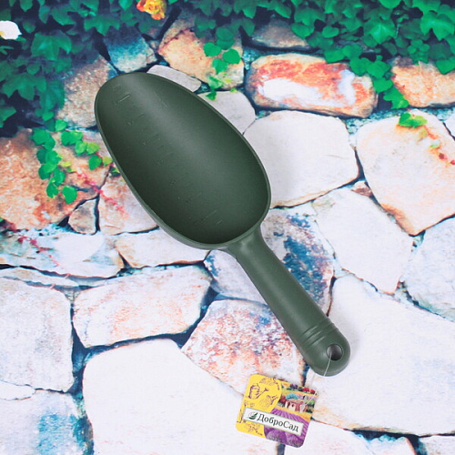 Совок для посадки луковичных Тюльпан 29см с мерной шкалой (15см), пластиковая ручка ДоброСад_6