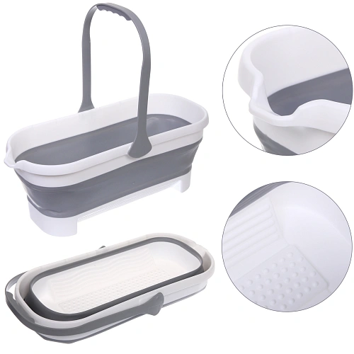 Ведро для уборки силиконовое, складное 15л