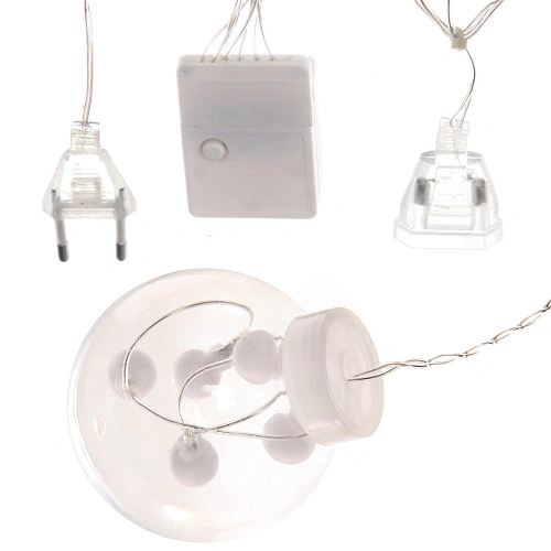 Гирлянда для дома БАХРОМА Снежный шар ш2,5 м в0,60,9м 138 лампы LED, d-8 см, Теплый белый (возможность соединения)_15