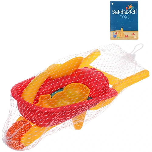 Набор для игры в песочнице Тачка, 3214 см, 5 предметов, микс_13