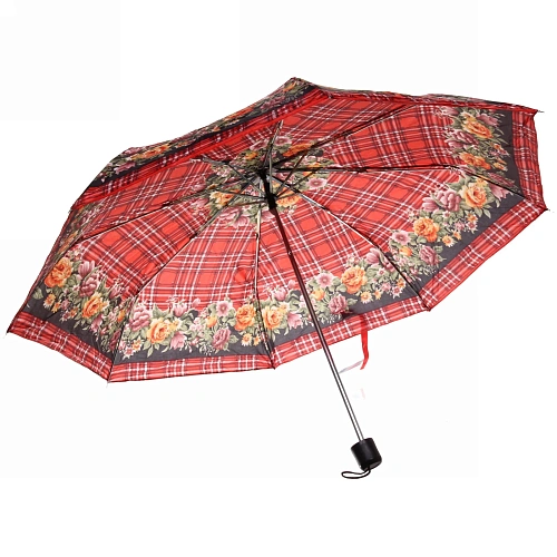 Зонт женский механический Ультрамарин - Цветы, микс 5-7 расцветок, 8 спиц, d-97см, длина в слож виде 24см   _27
