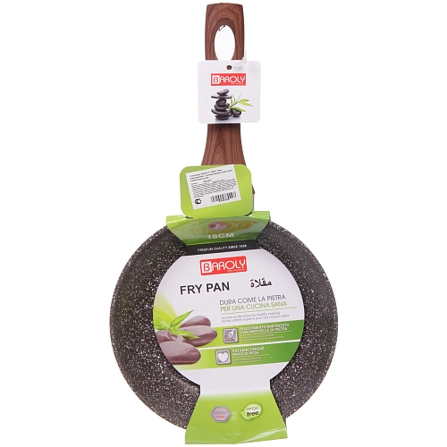 Сковорода BAROLY GRAY 18см индукционная с антипригарным покрытием, бакелитовая ручка_8