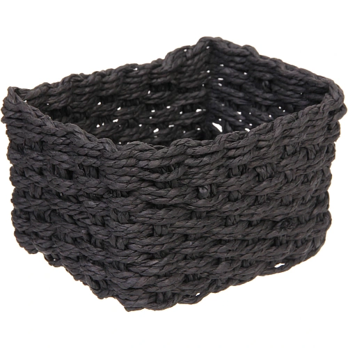 Корзинки интерьерные для хранения 3шт в наборе ПАРНАУ, цвет черный, 161110161110251811,5см (лейбл)_6