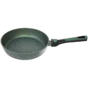 Сковорода "BAROLY" GREEN 22см индукционная каменная крошка, съемная бакелитовая ручка 