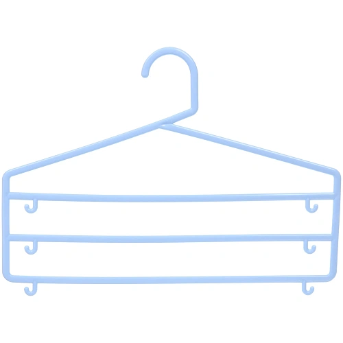 Вешалка для брюк 2шт ИДЕЯДОМА, цвет голубой, 3 отд, 3624см (Лейбл Селфи)_3