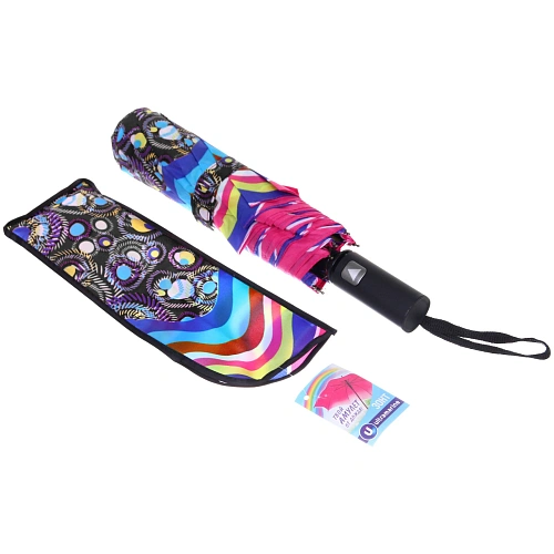 Зонт женский полуавтомат Кланти, микс 6 цветов, 8 спиц, d-100см, длина в слож виде 30см_40