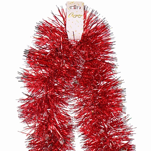 Мишура Искра 2м, d-15 см, Красный_3