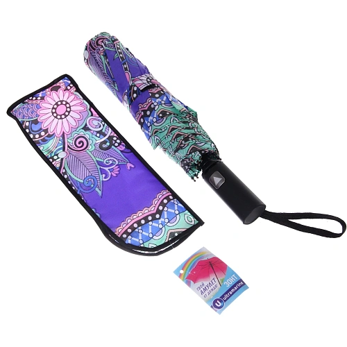 Зонт женский полуавтомат Фиора, микс 6 цветов, 8 спиц, d-100см, длина в слож виде 30см_29