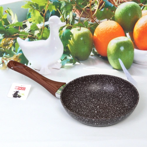 Сковорода BAROLY GRAY 18см индукционная с антипригарным покрытием, бакелитовая ручка_3