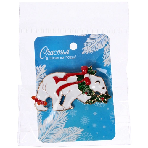 Брошь Новогодняя Коллекция- Северный Мишка 52,5 см_7