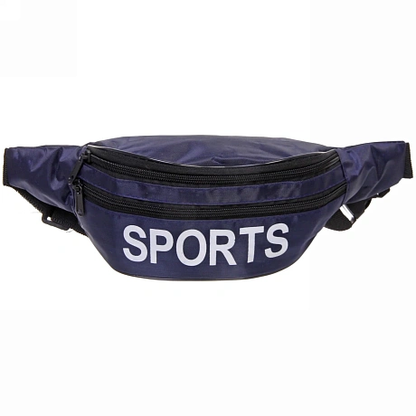 Сумка на пояс "Ultramarine - Sports Style", цвет синий, 3 кармана, 36*10*8см