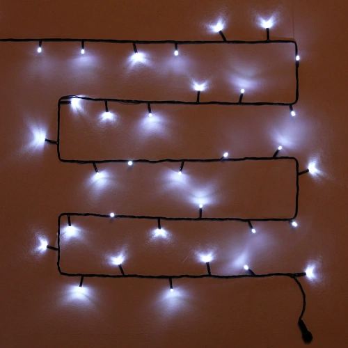 Гирлянда для улицы 25м 300 ламп LED чёрный провод, 8 реж, Белый (возможность соединения)_11