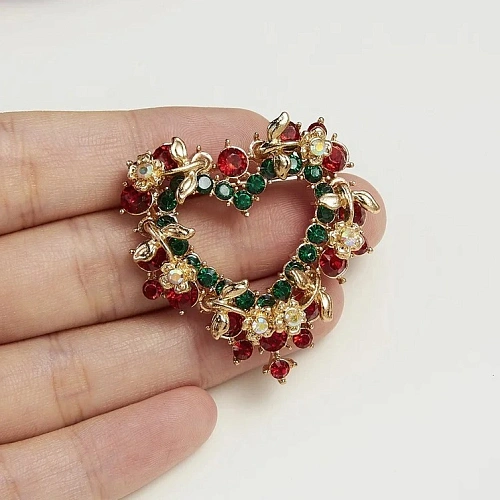 Брошь новогодняя Gold Podarok - Огненное Сердце,  см_4