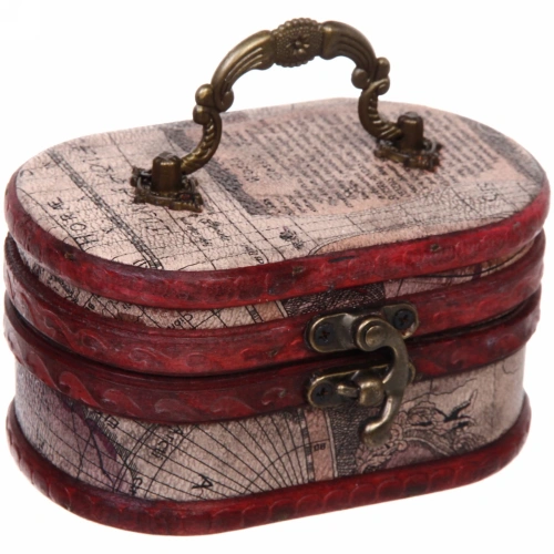 Сундук - шкатулка из дерева "SERKATTO", цвет как на фото, 11*8*8см 