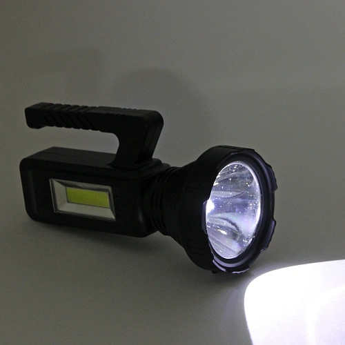 Фонарь ручной 4 режима 1LED+COB, аккумуляторная батарея 1200mAh USB 8317_10