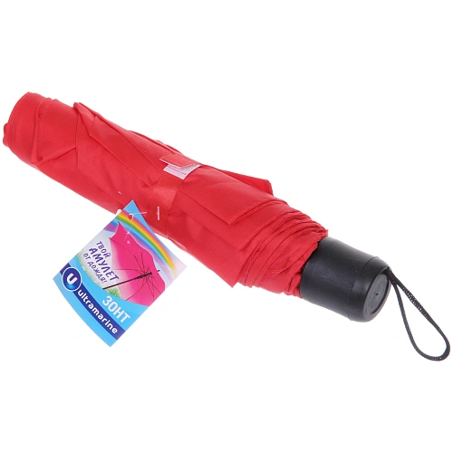 Зонт женский механический Ultramarine, цвет бордовый, 8 спиц, d-97см, длина в слож виде 24см   _15