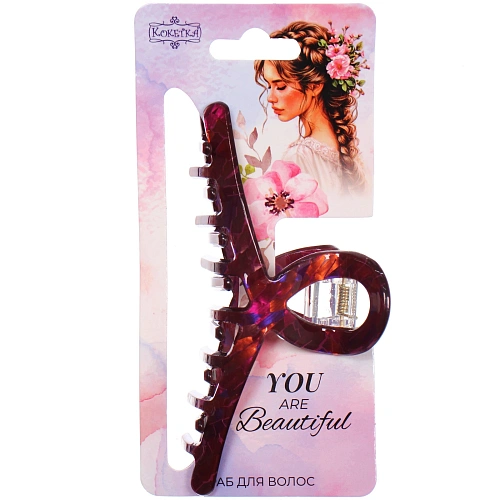 Заколка - краб для волос AKS-EMPIRE, петля, микс 6 цветов, 114,5см_12