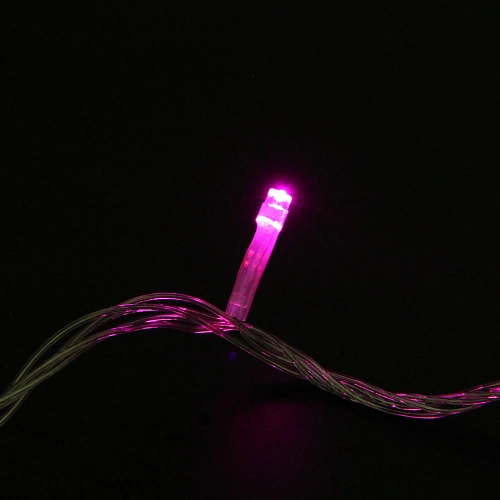 Гирлянда для дома 16м 180 ламп LED прозрачпров,8 реж, IP-20, Розовый (возможность соединения)_27
