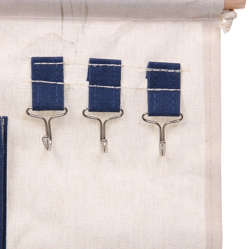 Карман настенный подвесной 3 отделения ИДЕЯДОМА, принт темно-синий, 3034см (лейбл Селфи)_3