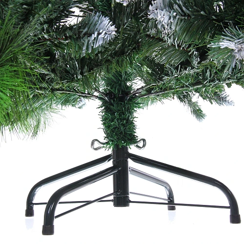 Ёлка Сказочный лес 150 см,ПВХ+леска, с белым напылением+шишки (607 веток) (SZ2000-150)_15