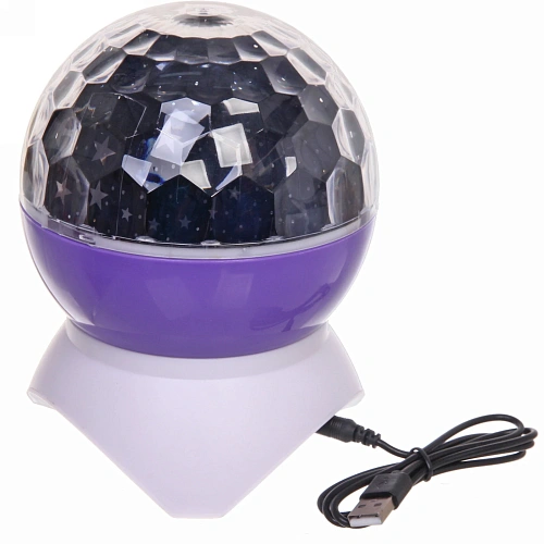 Светильник Диско-шар Double Magic (в комплекте 2 плафона - диско, звездное небо), Bluetooth, авторежим, USB, в ассортименте_21