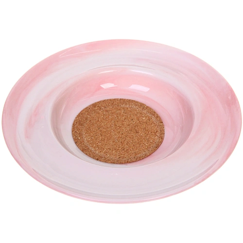 Чайная пара Мрамор (кружка 200мл+блюдце), розовая_4