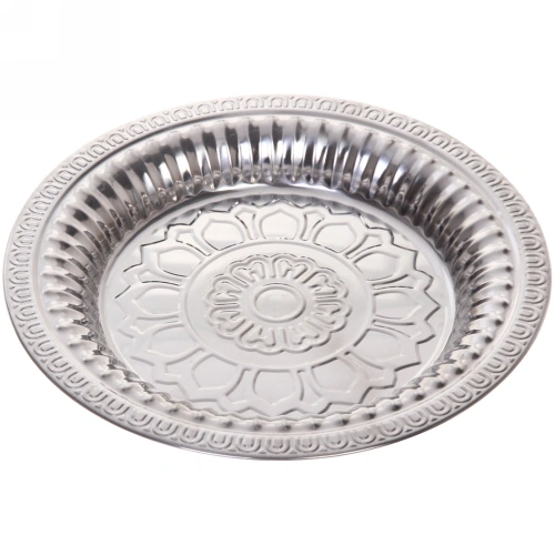 Поднос металлический "Цветок" 26см
