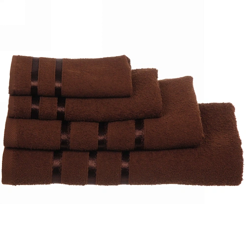 Полотенце махровое 70140см LUNA цвет темно-коричневый 04040 плотность 360грм2 с петелькой-подвесом_6