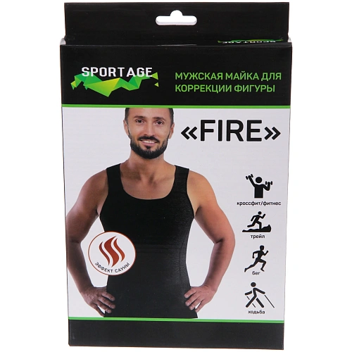 Майка для похудения Fire, размер S, Черный_24