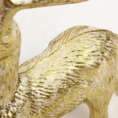 Фигурка новогодняя Зимний олень 954512 см, Золотобелый_3