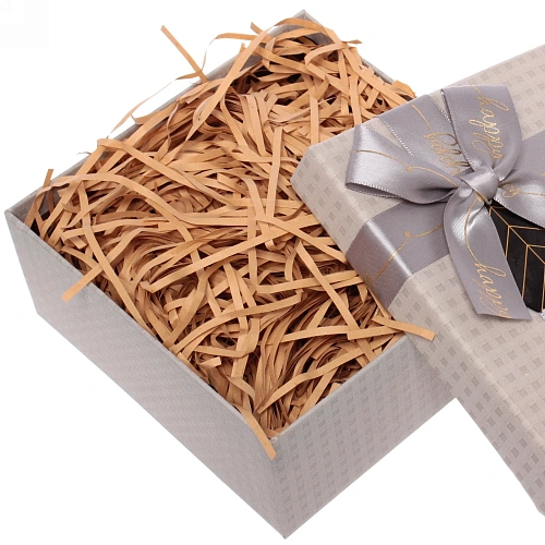 Наполнитель бумажный для подарков Сюрприз 50г , бежевый_3