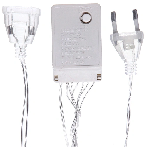 Занавес светодиодный для дома 3,02,5 м 480 ламп LED, прозрачпров, Теплый белый (можно соединять)_5