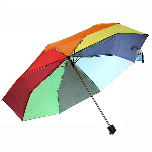 Зонт женский механический Летня радуга, 8 спиц, d-95см, длина в слож виде 23см   _12