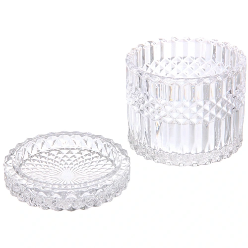 Сахарница стеклянная 500мл Сладкая мечта плоская крышка_3