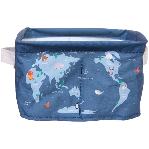 Коробка для хранения 4 отделения Карта мира, 202011см (лейбл Селфи)_4