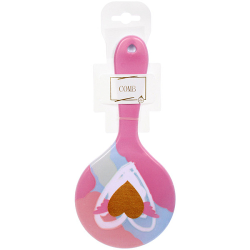 Расческа массажная круглая форма КОЛЛЕКЦИЯ ИМАНИ - АМОР, микс 4 дизайна, 2210см (PVC подвес)_11