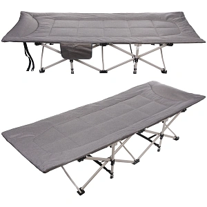 Раскладушка кемпинговая складная 188*66*41 см, серый